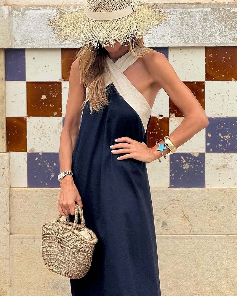 SIENNA™ Backless Cross-Neck Dress