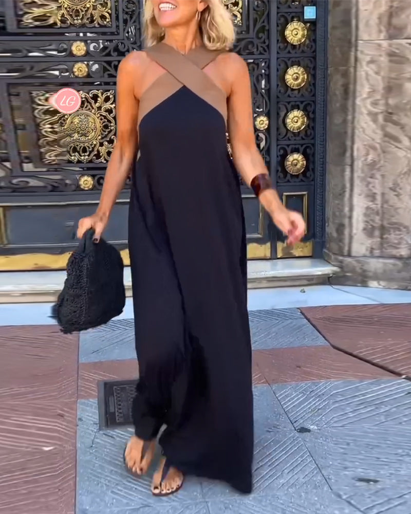 SIENNA™ Backless Cross-Neck Dress