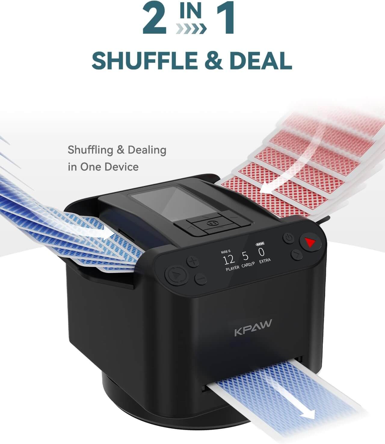 UniqStitch™ 2-in-1 Automatic Card Shuffler & Dealer With 4 Card Drawing Remotes