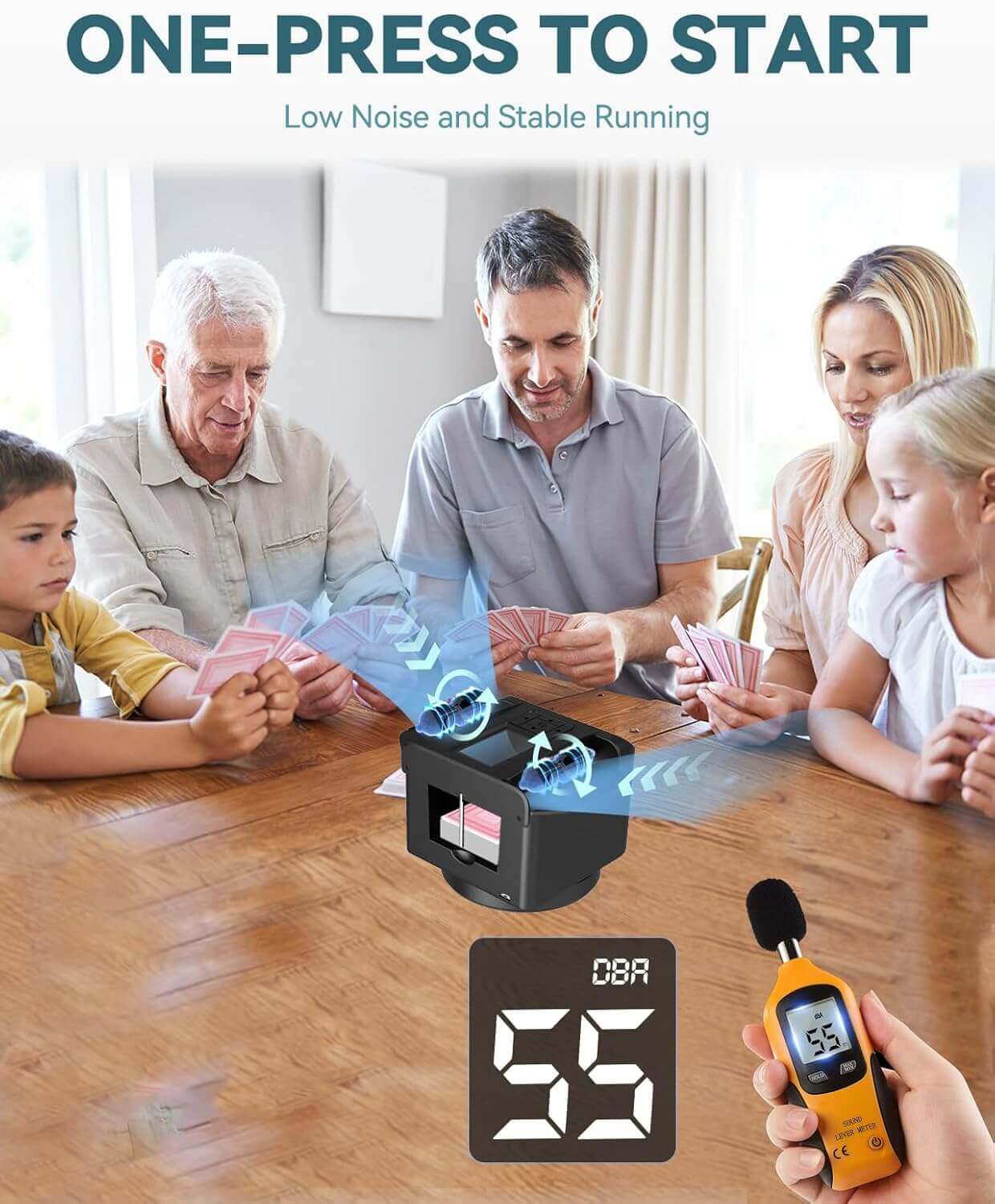 UniqStitch™ 2-in-1 Automatic Card Shuffler & Dealer With 4 Card Drawing Remotes