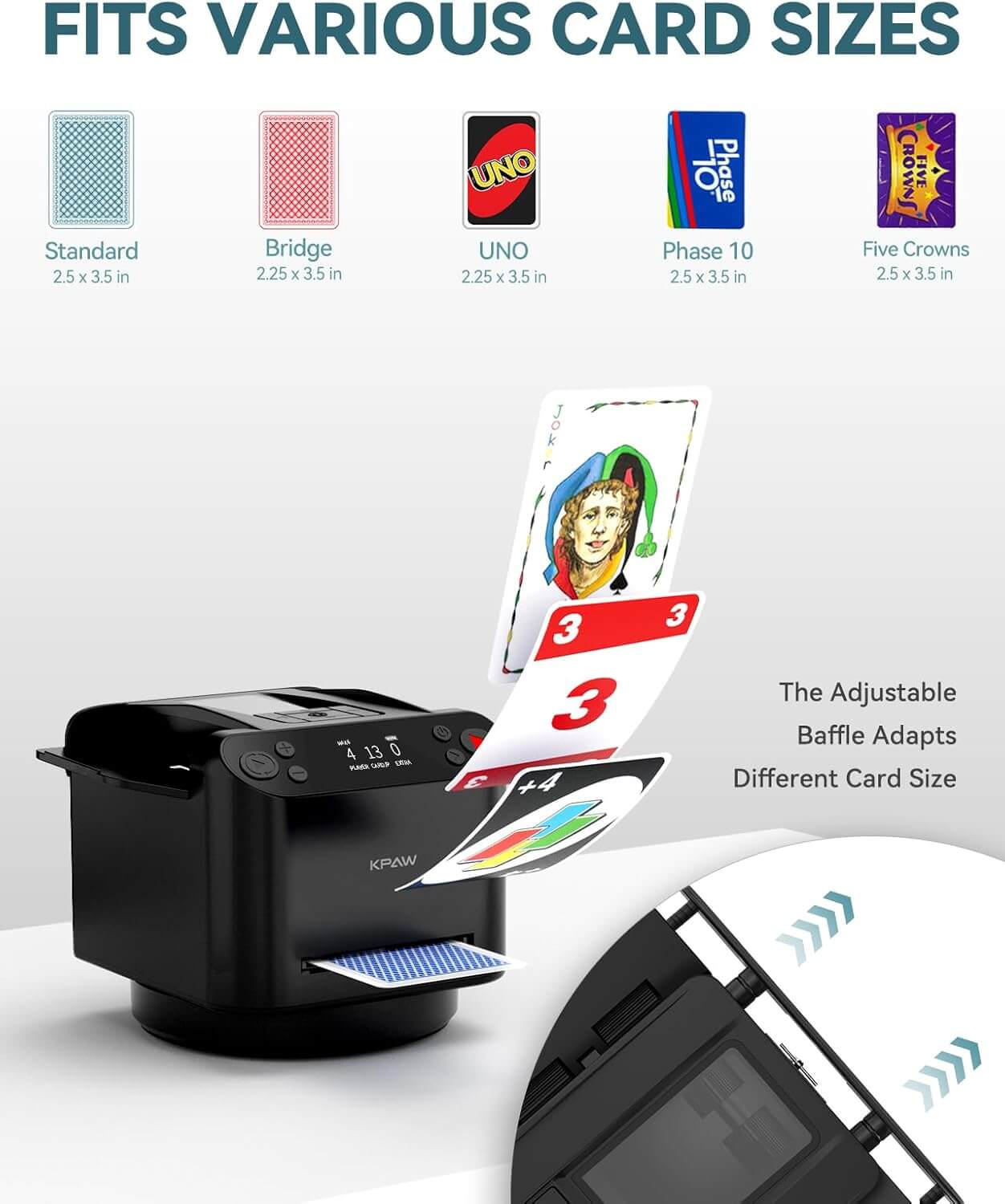 UniqStitch™ 2-in-1 Automatic Card Shuffler & Dealer With 4 Card Drawing Remotes