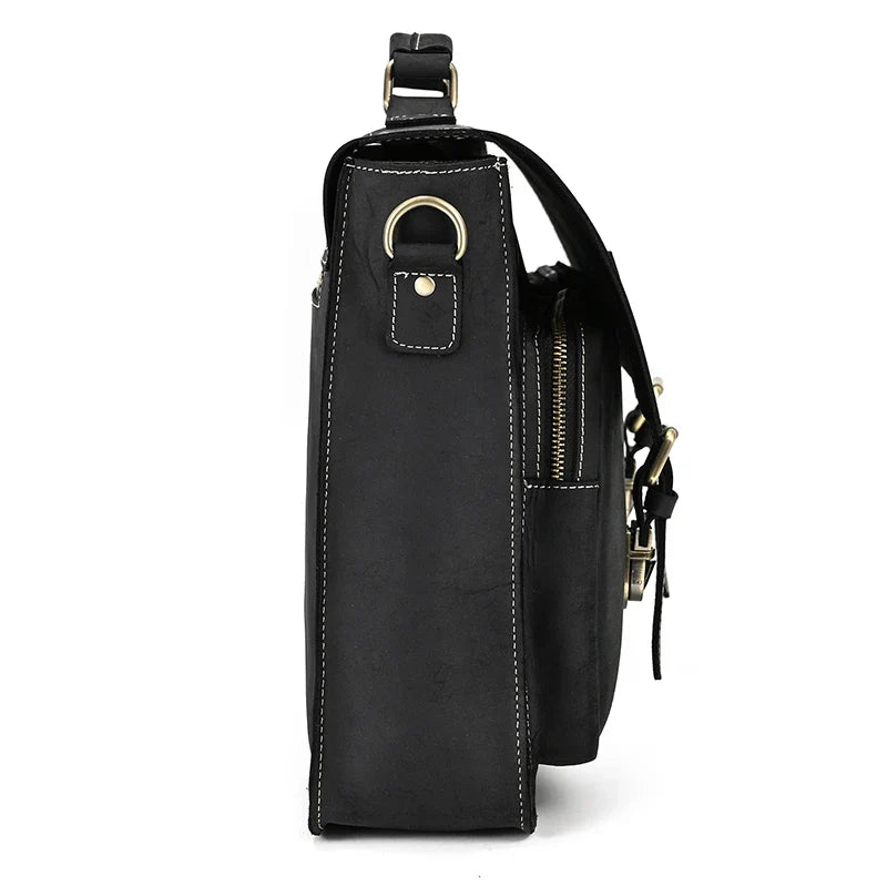 Men’s Leather Portfolio Messenger Bag