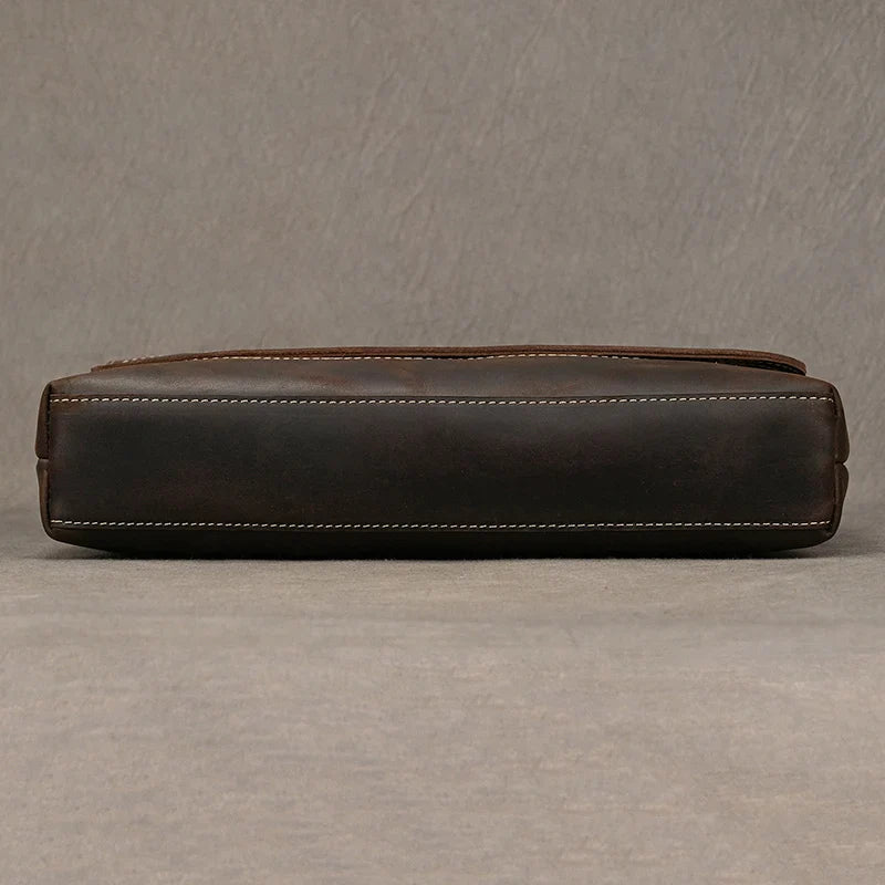 Sacoche bandoulière en cuir pleine fleur pour iPad 13 pouces – Fait main, idéale pour les voyages