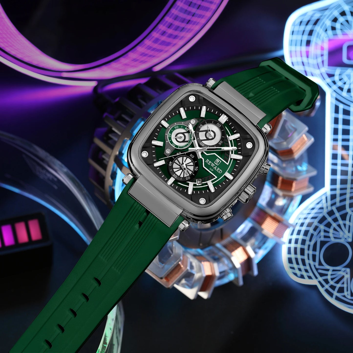 Stravon Square Chrono Sport Watch