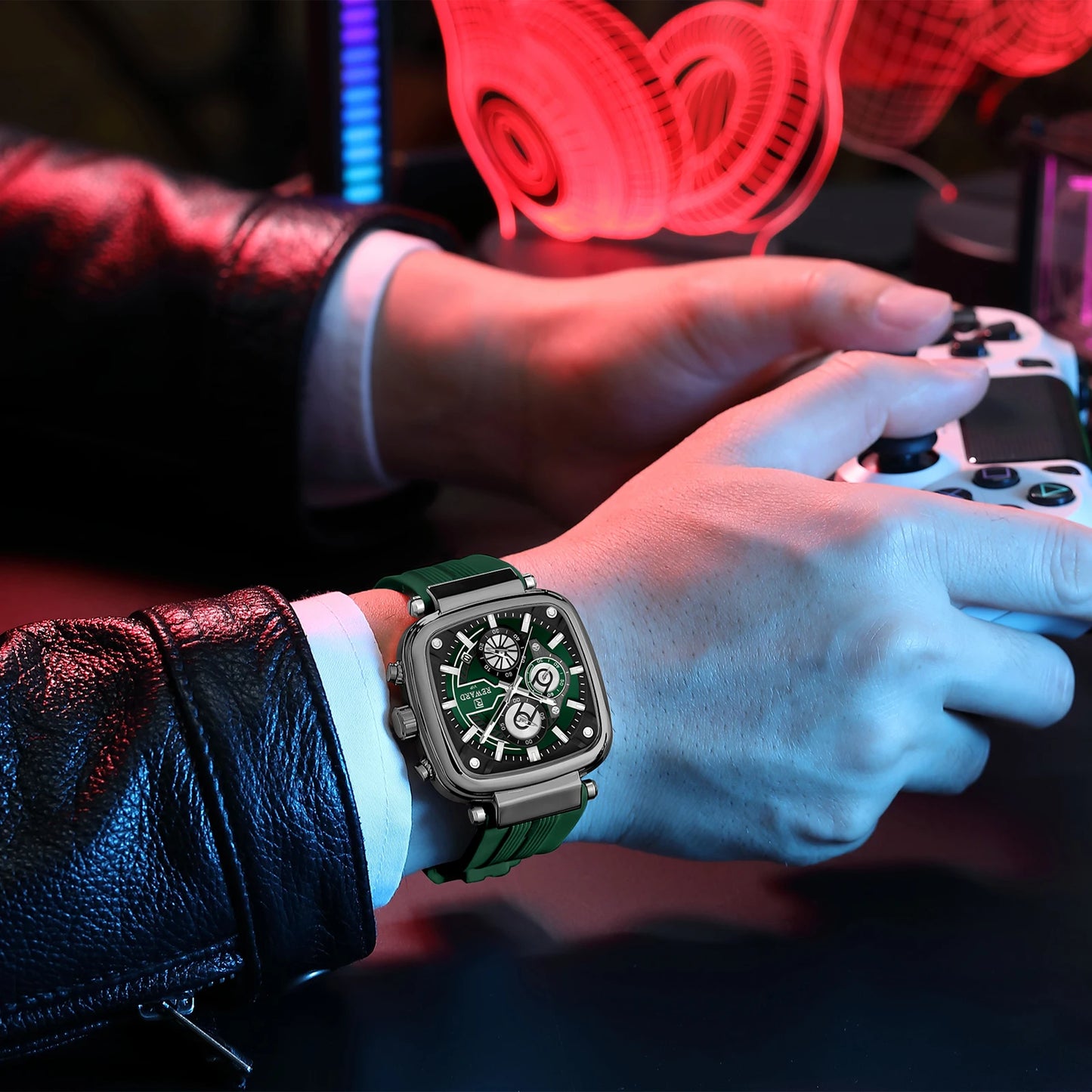 Stravon Square Chrono Sport Watch