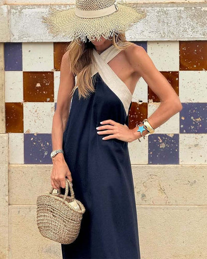 SIENNA™ Backless Cross-Neck Dress