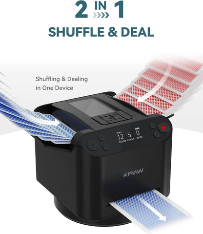 UniqStitch™ 2-in-1 Automatic Card Shuffler & Dealer With 4 Card Drawing Remotes