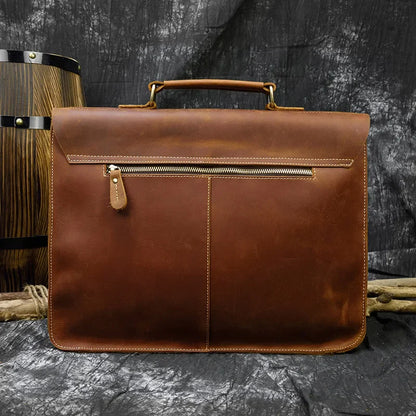 Men’s Leather Portfolio Messenger Bag