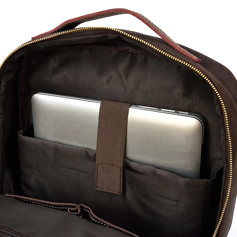 Single ritssluiting 15,6 inch laptop Retro-rugzak