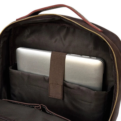 Single ritssluiting 15,6 inch laptop Retro-rugzak