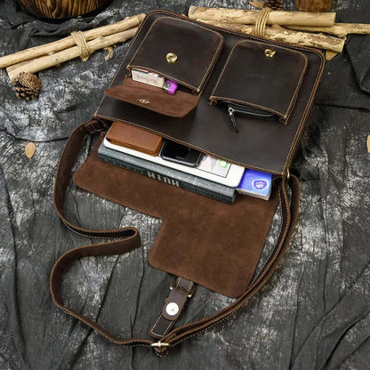 Leather Shoulder Messenger Bag