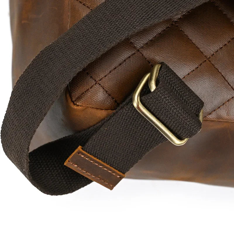 Luxury Handmade Full-Grain Leather Laptop Backpack