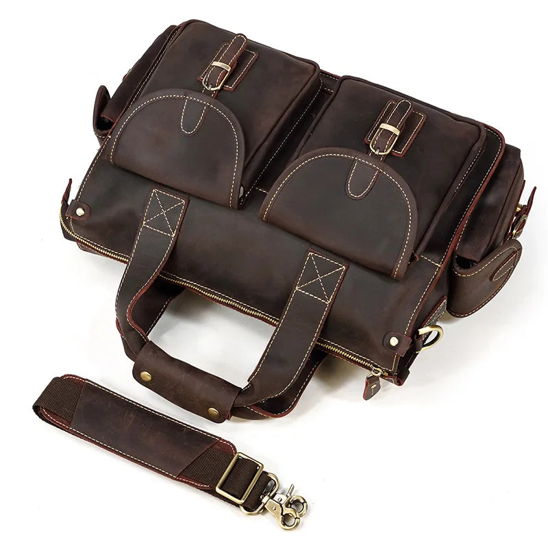 Full Grain Leather Mens Briefcase