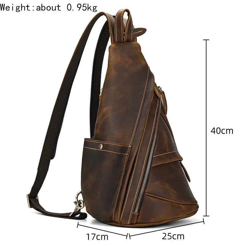 Leather Convertible Backpack Crossbody Bag Fanny Pack