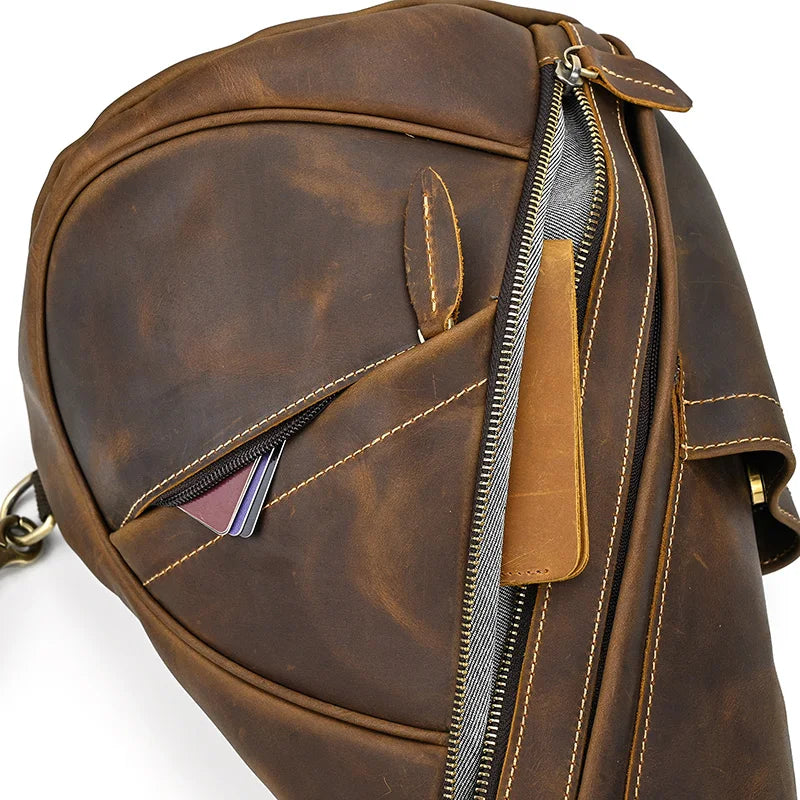 Leather Convertible Backpack Crossbody Bag Fanny Pack