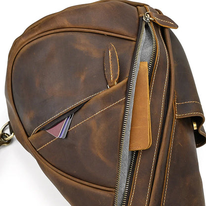 Leather Convertible Backpack Crossbody Bag Fanny Pack