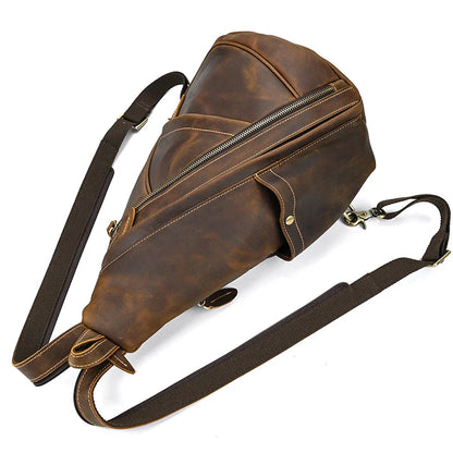 Leather Convertible Backpack Crossbody Bag Fanny Pack