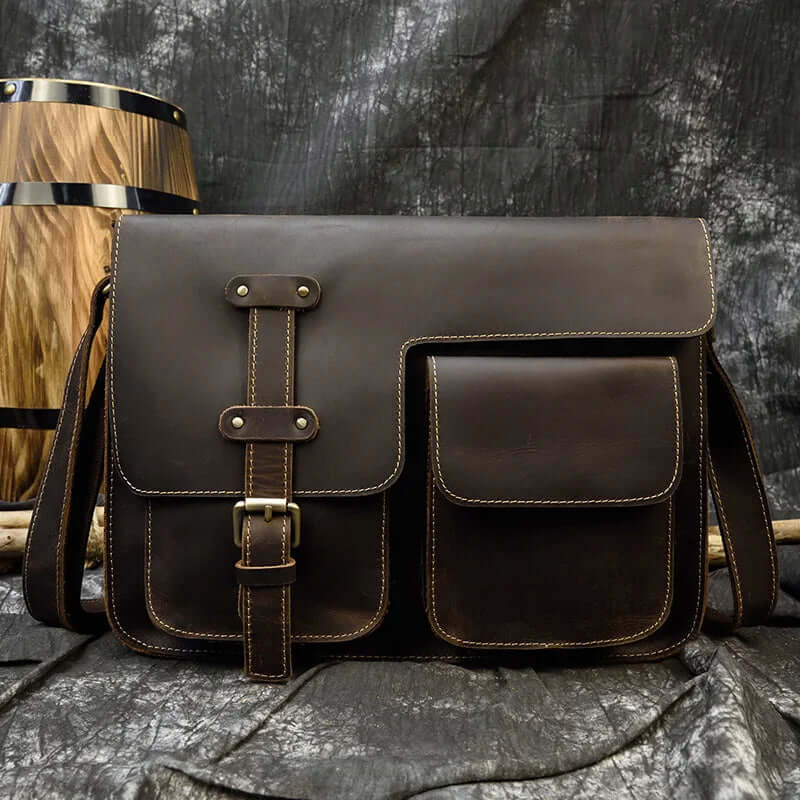Leather Shoulder Messenger Bag