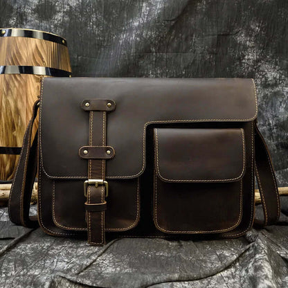 Leather Shoulder Messenger Bag