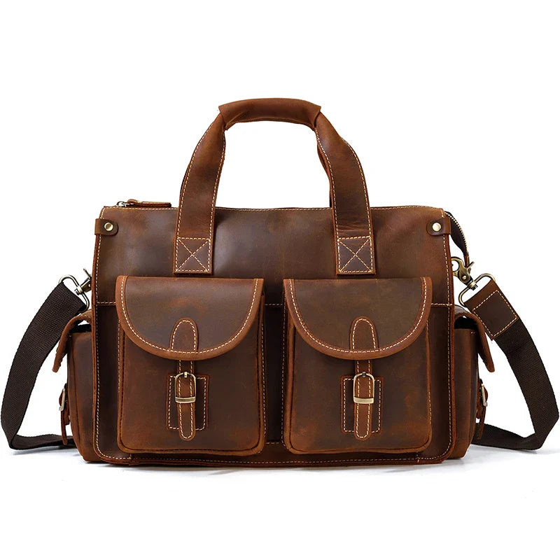 Full Grain Leather Mens Briefcase