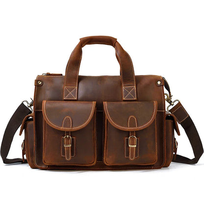 Full Grain Leather Mens Briefcase