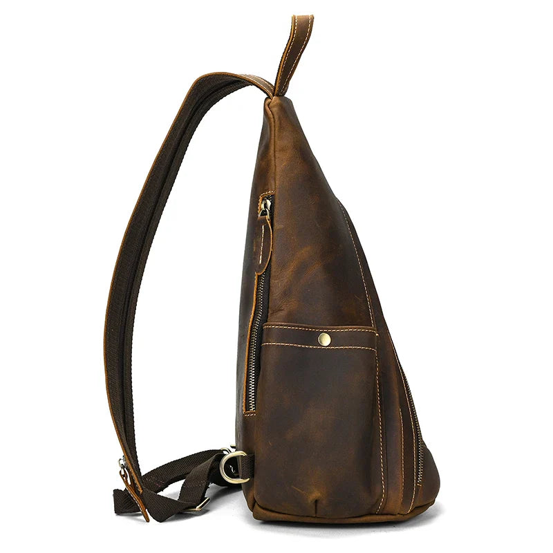 Leather Convertible Backpack Crossbody Bag Fanny Pack