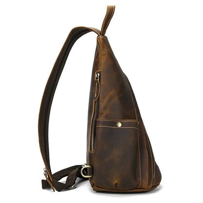 Leather Convertible Backpack Crossbody Bag Fanny Pack