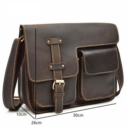 Leather Shoulder Messenger Bag