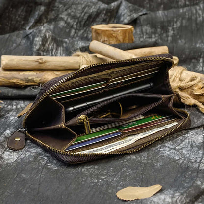 VALTANO™ Klassieke Leren Lange Portemonnee