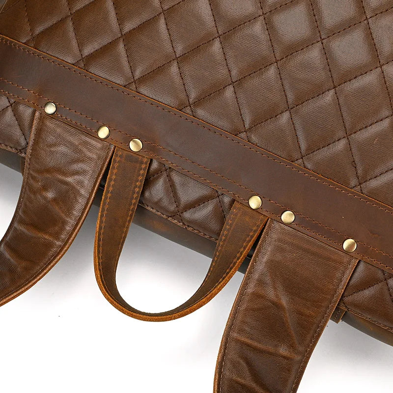 Luxury Handmade Full-Grain Leather Laptop Backpack
