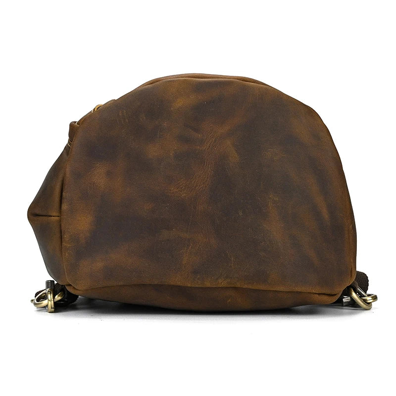 Leather Convertible Backpack Crossbody Bag Fanny Pack