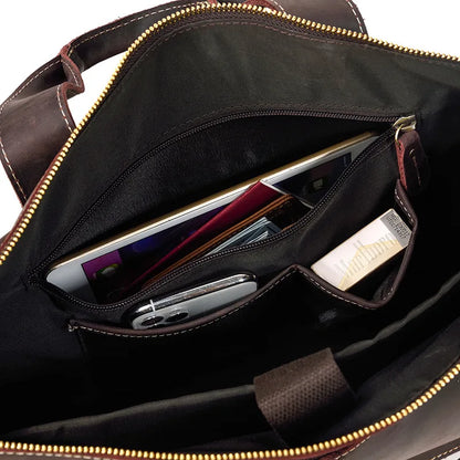 Full Grain Leather Mens Briefcase