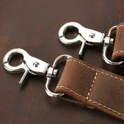 Genuine Leather Zipper Briefcase