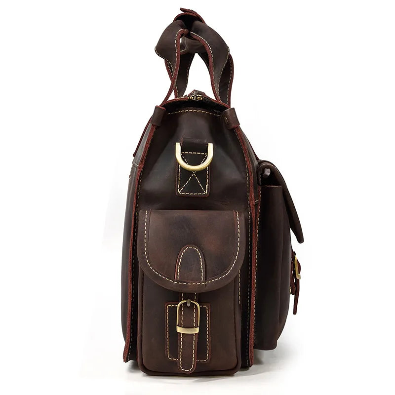 Full Grain Leather Mens Briefcase