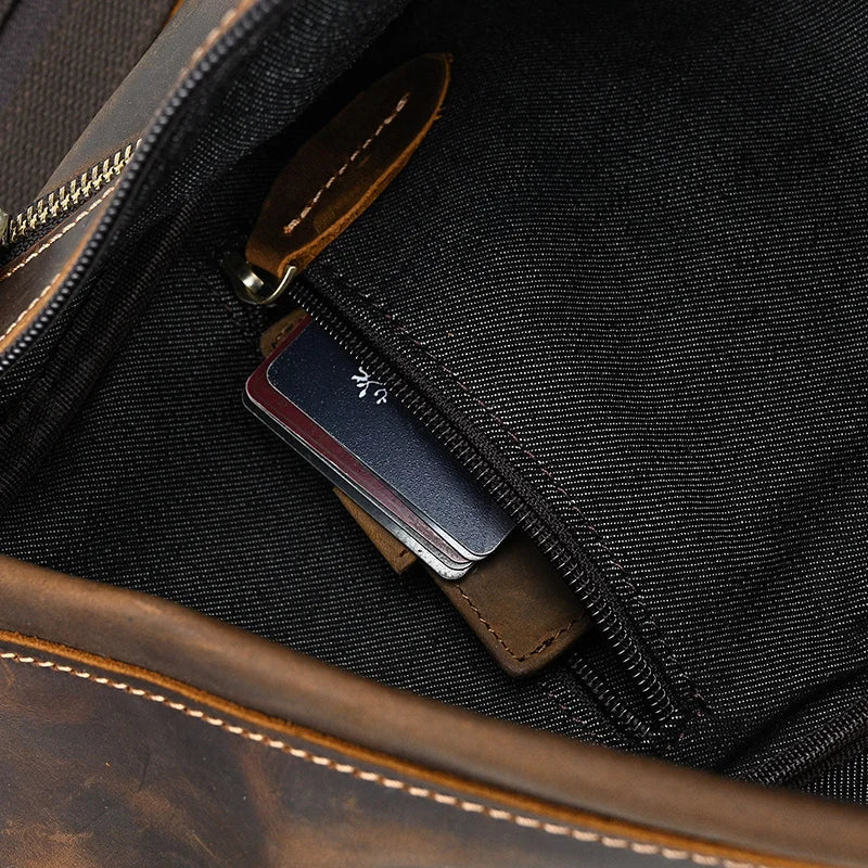 Leather Convertible Backpack Crossbody Bag Fanny Pack