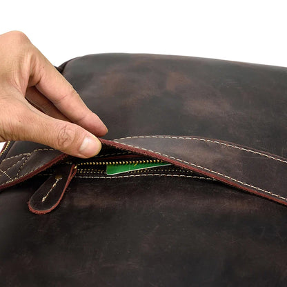 Single ritssluiting 15,6 inch laptop Retro-rugzak