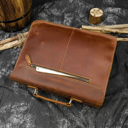 Men’s Leather Portfolio Messenger Bag