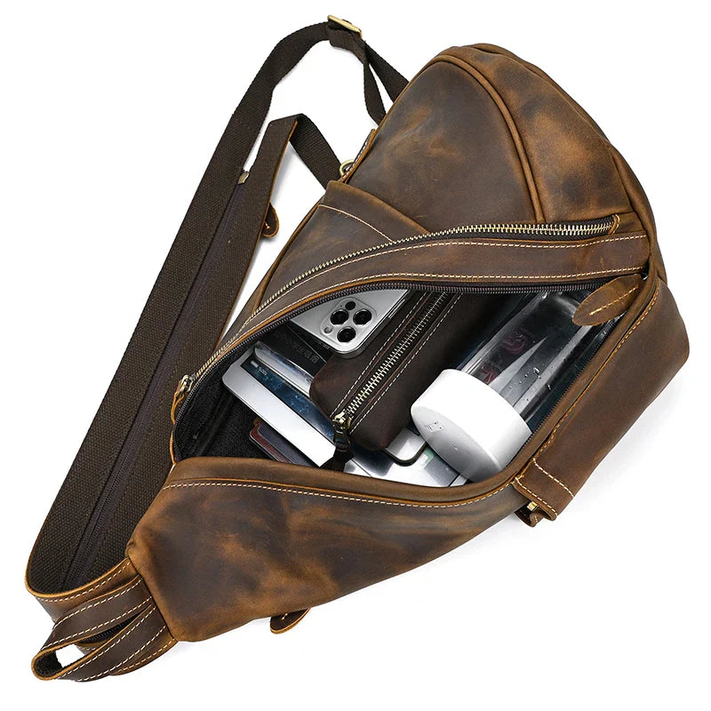 Leather Convertible Backpack Crossbody Bag Fanny Pack