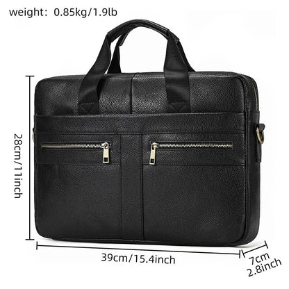 Men's Genuine Leather Business Briefcase