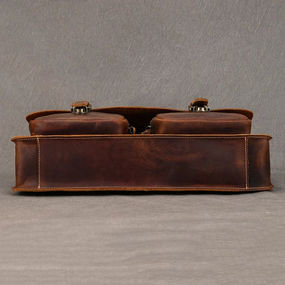 Men’s Leather Portfolio Messenger Bag