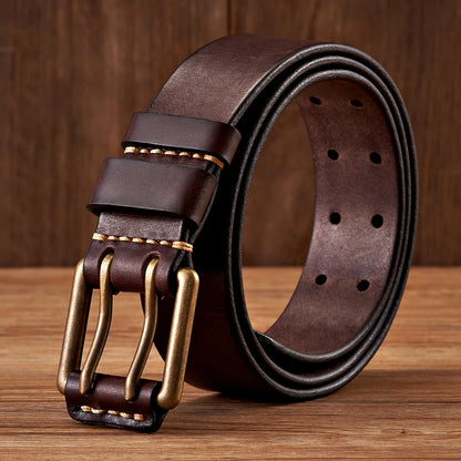 Ceinture VALDOR™ Vintage en cuir de vachette large