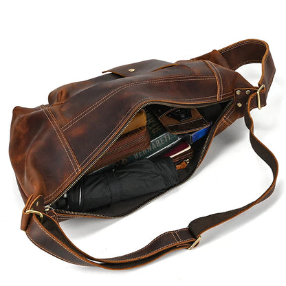 Premium Handmade Leather Sling Bag Fanny Pack