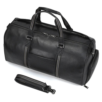Black Genuine Leather Weekend Bag
