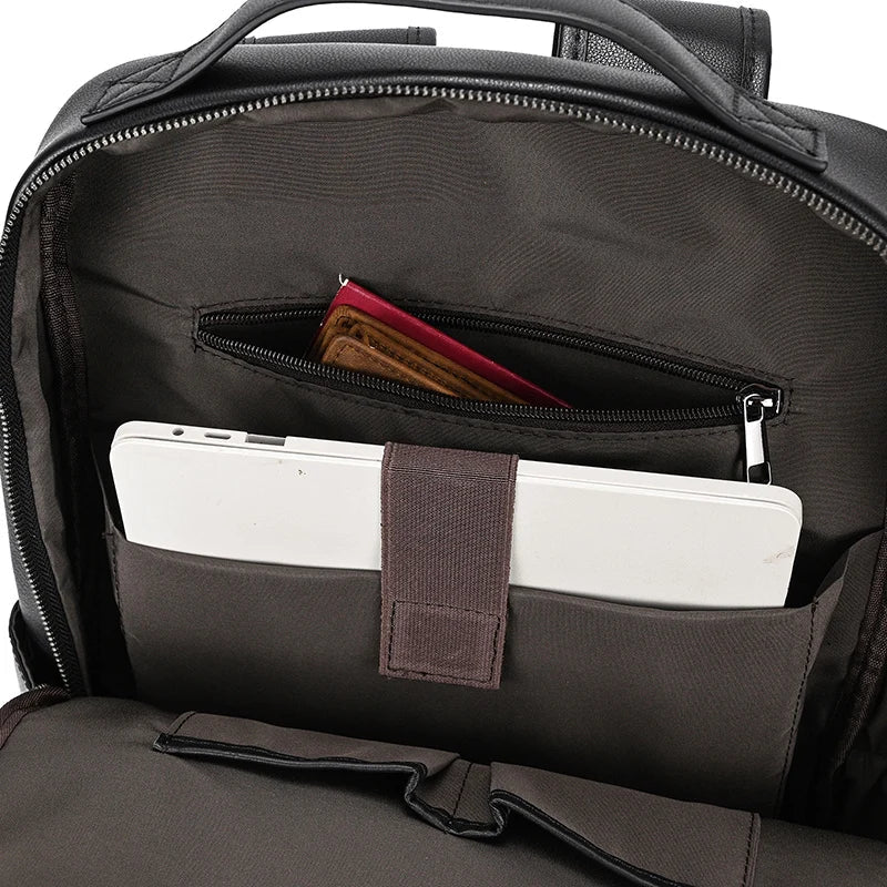 Single ritssluiting 15,6 inch laptop Retro-rugzak