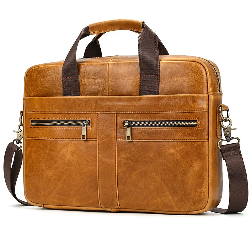 Men's Genuine Leather Business Briefcase