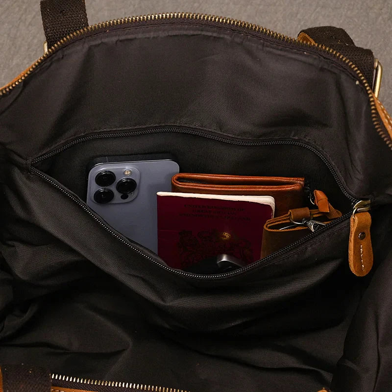 Fashion Leren Reistas voor Mannen