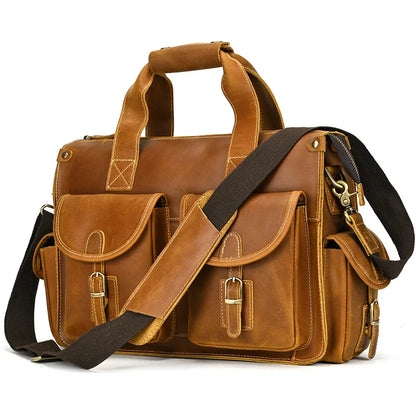 Full Grain Leather Mens Briefcase