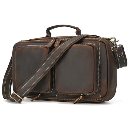 Handmade Top-Grain Leather 3-Way Bag Fanny Pack