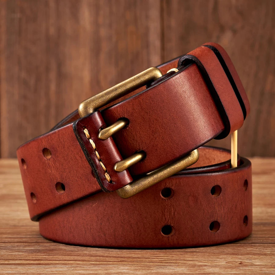 Ceinture VALDOR™ Vintage en cuir de vachette large