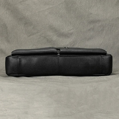 Sacoche pour ordinateur portable homme en cuir véritable